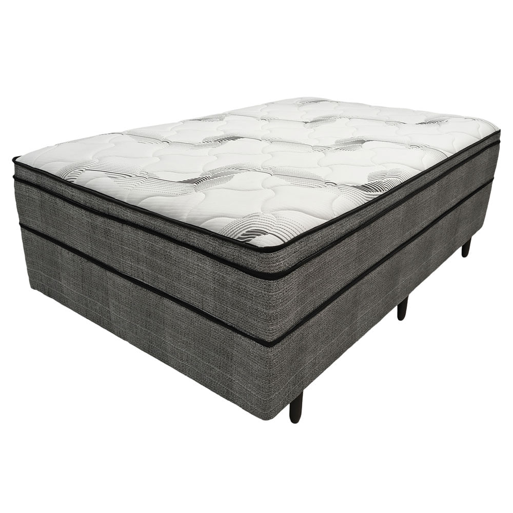 Cama Box Queen Conjulgada Pelmex Confort Plus Molas Ensacadas