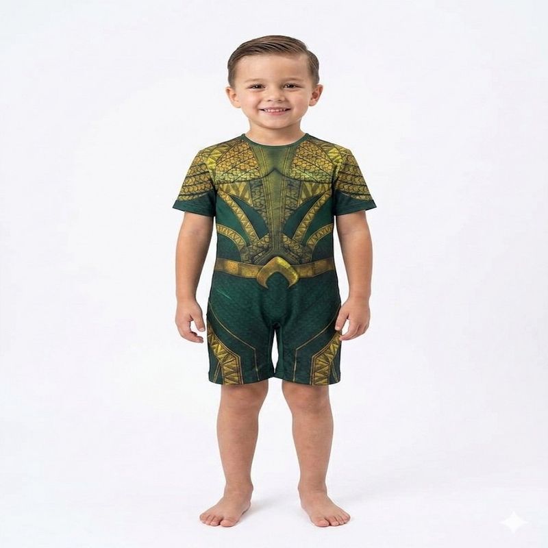fantasia infantil sulamericana aquaman com enchimento no peitoral g (mp)