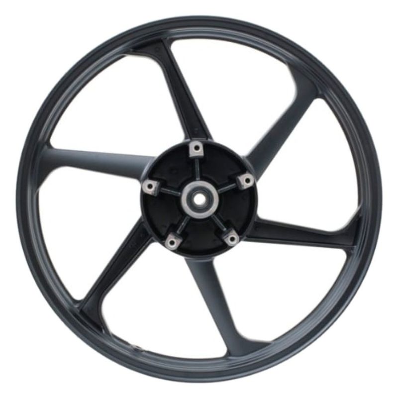 aro liga leve dianteiro gear fazer 150 2014 a 2023 disco 6 pontas preto fosco (mp)