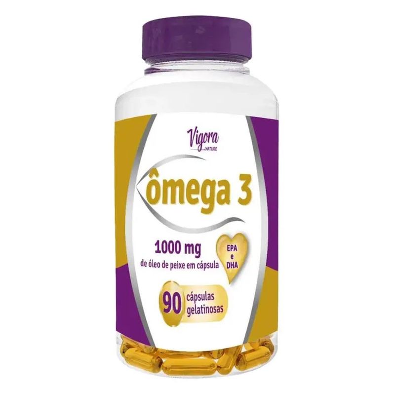 suplemento alimentar vigora nature ômega 3 90 cápsulas prati donaduzzi