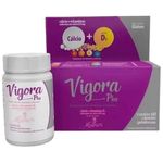 suplemento alimentar vigora plus cálcio + vitamina d3 mulher 60 cápsulas prati donaduzzi