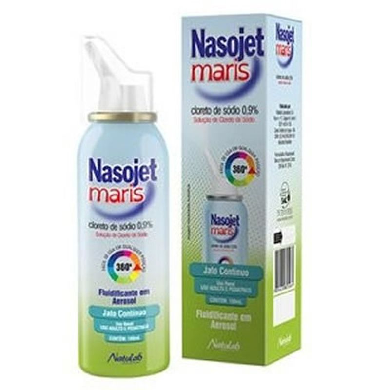 spray nasal nasojet maris cloreto de sódio 0,9% 100ml natulab