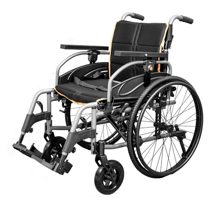 cadeira de rodas hidrolight premium max al12 em alumínio até 125kg 46cm (mp)