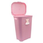cesto de roupas infantil monte líbano 30l rosa (mp)