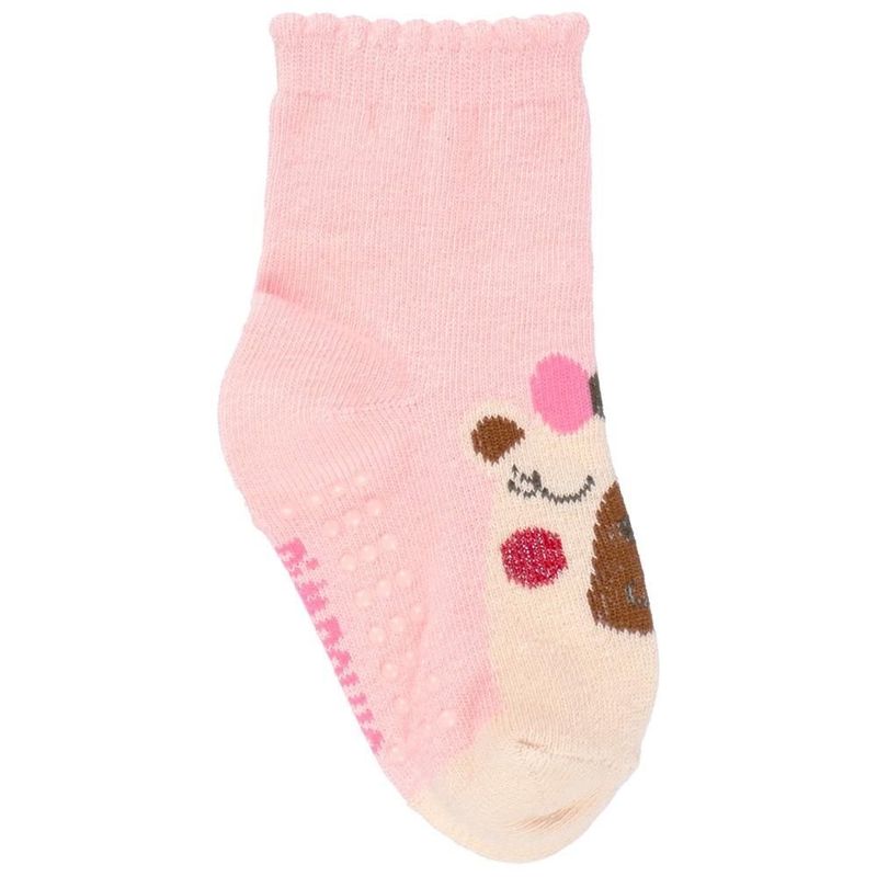 kit meia infantil pimpolho 6 pares n° 21-25 rosa sortido (mp)
