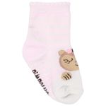 kit meia infantil pimpolho 6 pares n° 21-25 rosa sortido (mp)