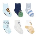 kit meia infantil pimpolho 6 pares n° 21-25 azul sortido (mp)