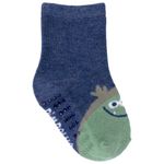 kit meia infantil pimpolho 6 pares n° 21-25 azul sortido (mp)