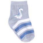 kit meia infantil pimpolho 6 pares n° 21-25 azul sortido (mp)