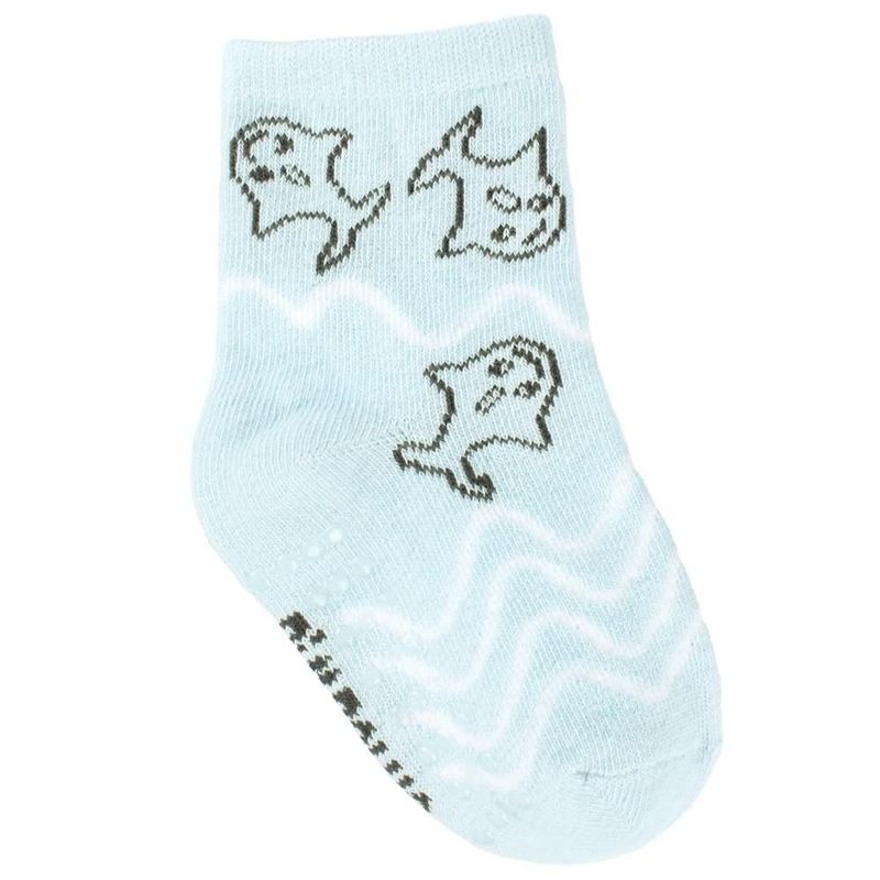 kit meia infantil pimpolho 6 pares n° 21-25 azul sortido (mp)