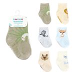 kit meia infantil pimpolho 6 pares n° 16-20 azul sortido (mp)