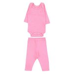 conjunto bebê junkes baby body p rosa (mp)