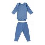 conjunto bebê junkes baby body p azul jeans (mp)