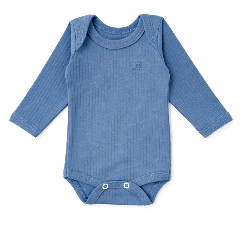 conjunto bebê junkes baby body p azul jeans (mp)