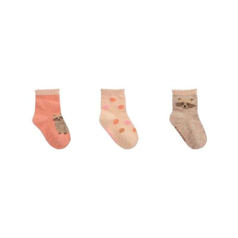 kit meia infantil pimpolho 3 pares n° 21-25 laranja sortido (mp)