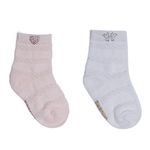 kit meia infantil pimpolho 2 pares n° 21-25 com strass sortido (mp)