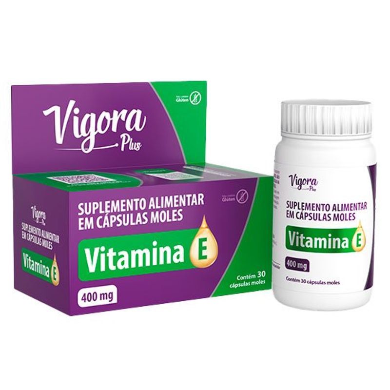 suplemento alimentar vigora plus vitamina e 400mg 30 cápsulas prati donaduzzi