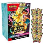 combo de booster copag pokémon heróis excelos 18 boosters me02.5 (mp)