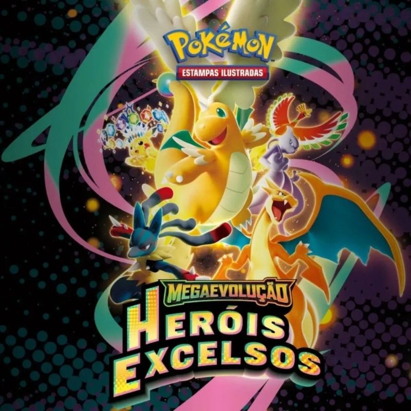 combo de booster copag pokémon heróis excelos 18 boosters me02.5 (mp)