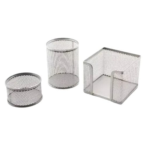 Organizador De Mesa Aramado Yins Paper Com 3 Peças Preto (MP)