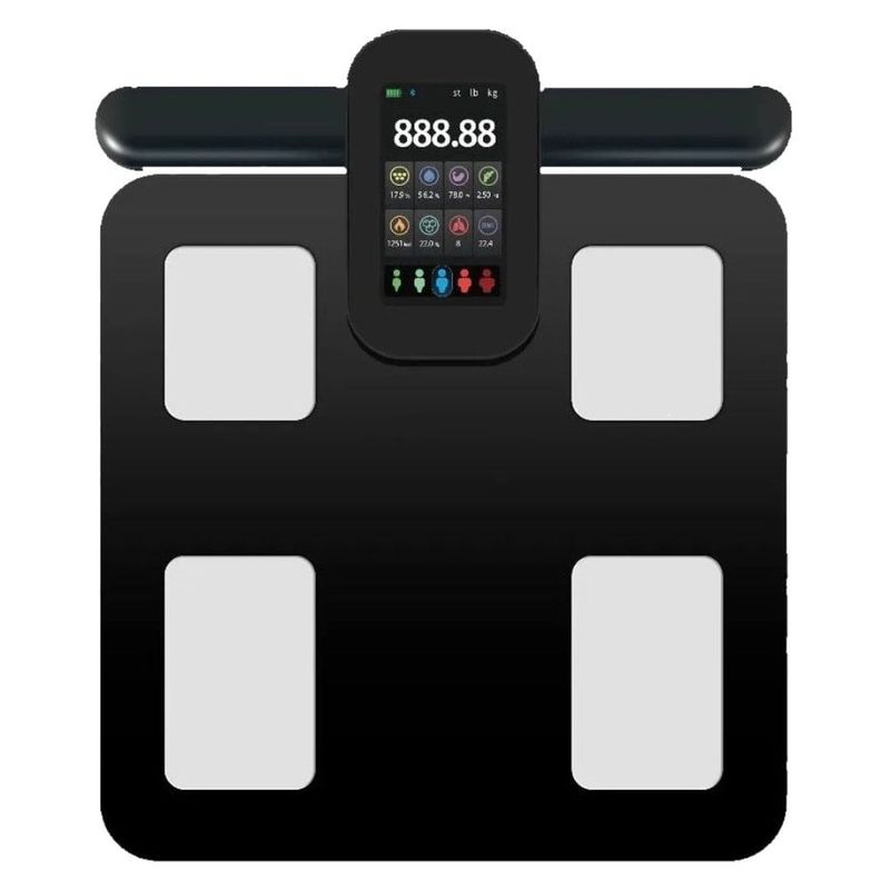 balança digital axora bioimpedância preto e-bi