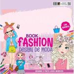 livro fashion design de moda rosa com adesivos editora brasileitura (mp)