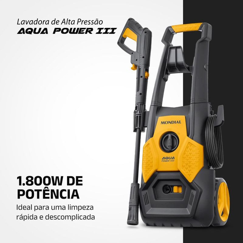 lavadora pressão 127v 1500w 1800ppsi amarelo e preto lap-02-gy