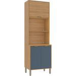 kit forno 3 portas kit's paraná colors 7012 freijo com azul secreto
