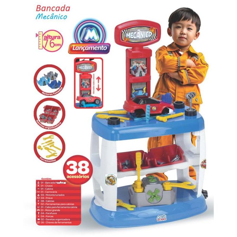 brinquedo magic toys bancada mecanico 8210