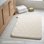 tapete para banheiro pacific club antiderrapante off white 60x42,5cm (mp)