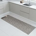 passadeira para cozinha kapazi antiderrapante 210x50cm cinza (mp)