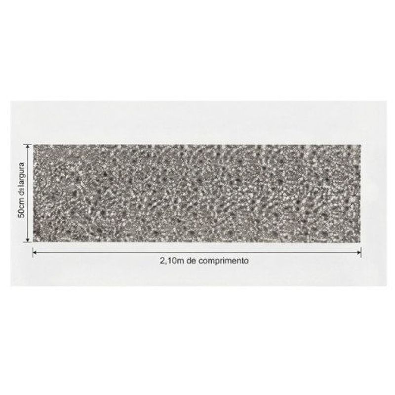 passadeira para cozinha kapazi antiderrapante 210x50cm cinza (mp)