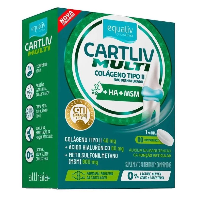 suplemento alimentar equaliv cartliv multi 60 comprimidos althaia