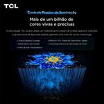 smart tv 75" 4k qled tcl 75p7l google tv até 120hz dolby vision atmos