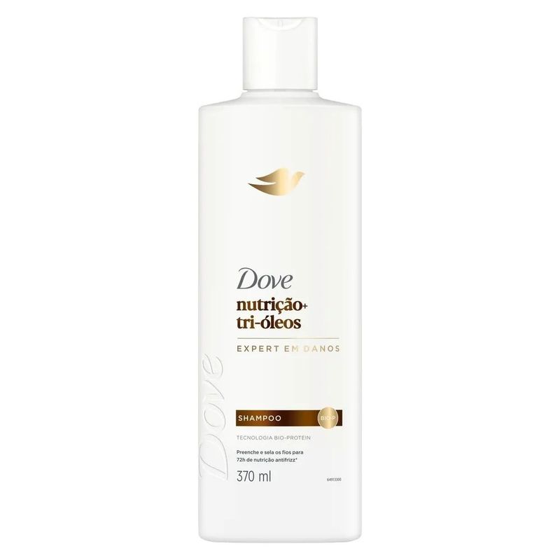 shampoo dove nutrição e tri-óleos 370ml