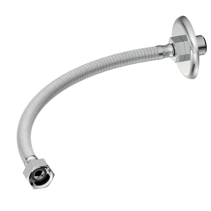 engate flexível roca com canopla 40cm aço trançado (mp)