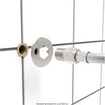 engate flexível roca com canopla 40cm aço trançado (mp)
