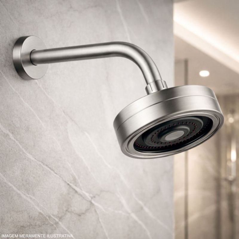 chuveiro de parede redondo civitt oslo autolimpante inox escovado (mp)