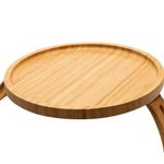bandeja redonda dobrável lyor para sofá bambu 25cm 221164 (mp)