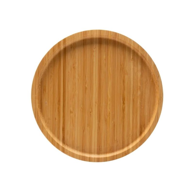 bandeja redonda dobrável lyor para sofá bambu 25cm 221164 (mp)