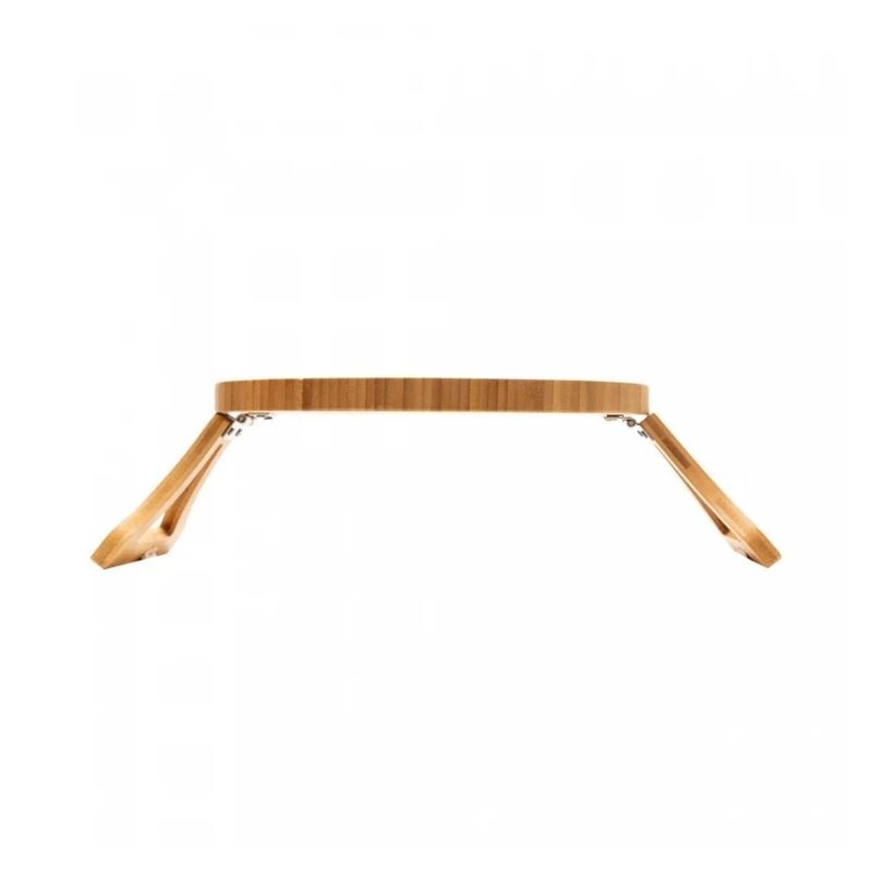 bandeja redonda dobrável lyor para sofá bambu 25cm 221164 (mp)
