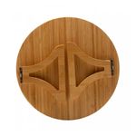 bandeja redonda dobrável lyor para sofá bambu 25cm 221164 (mp)