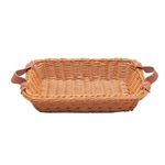 bandeja com alça lyor 30x20x7cm marrom 221861 (mp)