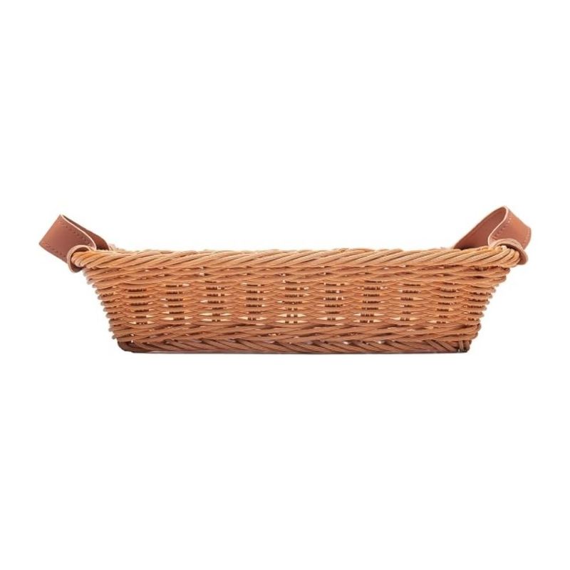 bandeja com alça lyor 30x20x7cm marrom 221861 (mp)