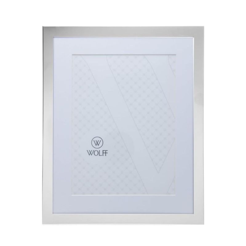 porta-retrato wolff aço liso 15x20cm prata 62029 (mp)