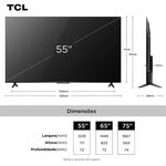 smart tv 4k 55" tcl uhd qled google tv 55t6c
