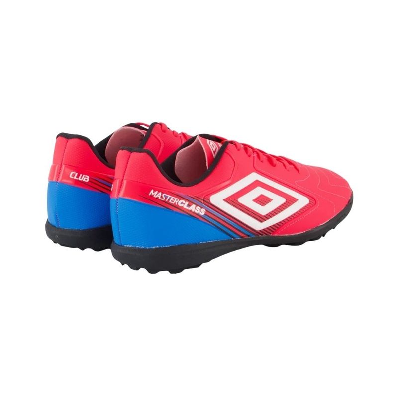 chuteira society n°40 umbro master class club rosa e azul (mp)