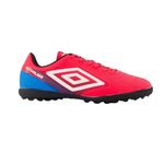 chuteira society n°42 umbro master class club rosa e azul (mp)