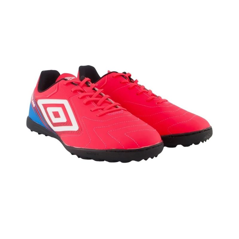 chuteira society n°42 umbro master class club rosa e azul (mp)