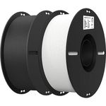 kit de 2 peças de filamento creality 1,75mm preto e branco a-bi